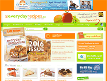 Tablet Screenshot of everydayrecipes.ca